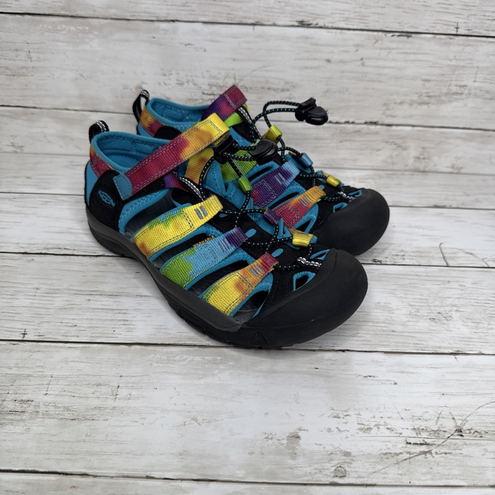 KEEN Newport H2 Youth 5 Rainbow Tie Dye Kids Sandals Summer Hiking Water